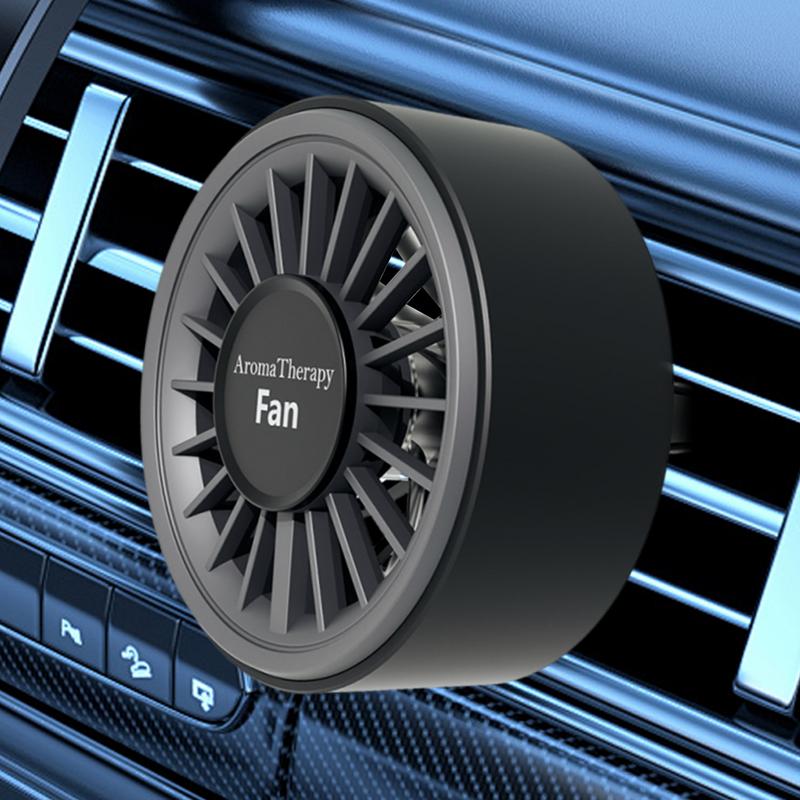 Car Vent Fan USB Fan For Car Vent Scent Decoration With Colorful Light Portable Small Cooler For Pickup Vehicle Truck Home Room