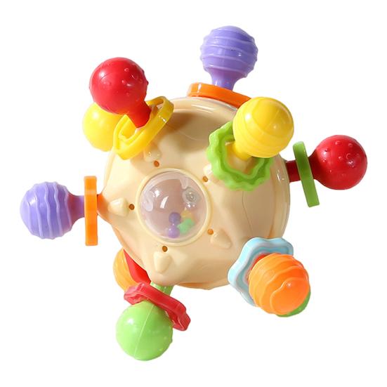 Детская игрушка для прорезывания зубов Мягкий силиконовый качающийся прорезыватель Зубной прорезыватель Форма зубного шарика Не содержит БФА Игрушка для жевания для младенцев для координации рук и глаз