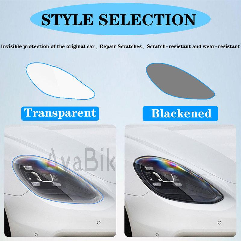 izable Styling headlight protective film for Porsche Paramela Cayenne Macan TPU blackened Transparent Sticker Anti-scratch
