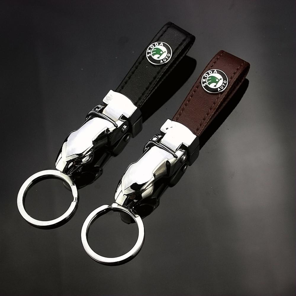 Gepard Keychain Leather Pu Car Logo Key Chain Metal Holder key Ring Key Fob
