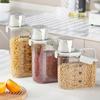 Прозрачный контейнер для сыпучих продуктов с носиком и нескользящей ручкой, большая емкость, ящик для хранения закусок, корма для животных