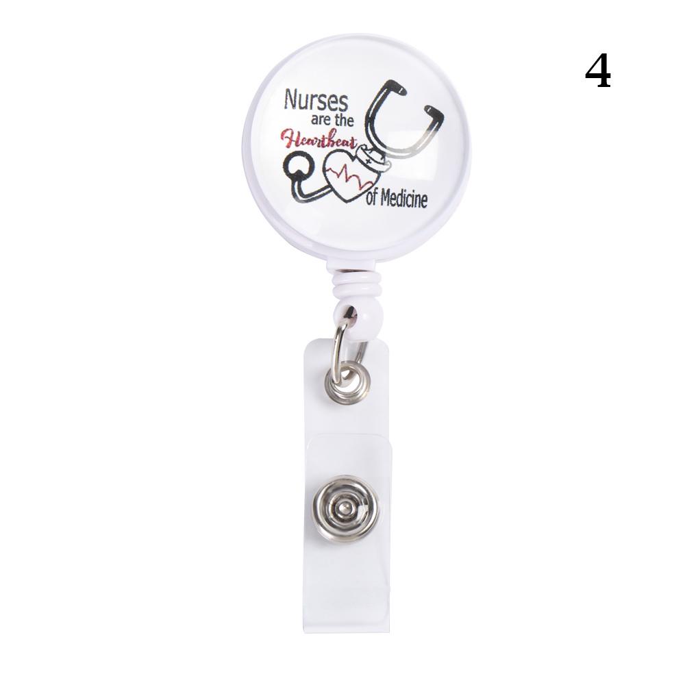 Creative Retractable Badge Reel Clip for Nurse Doctor Student ID Card Badge Holder Anti-Lost Clip