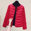 Inner Pot Warm and Lightweight Cotton Jacket for Women's Autumn and Winter Round Neck Short Cotton Jacket