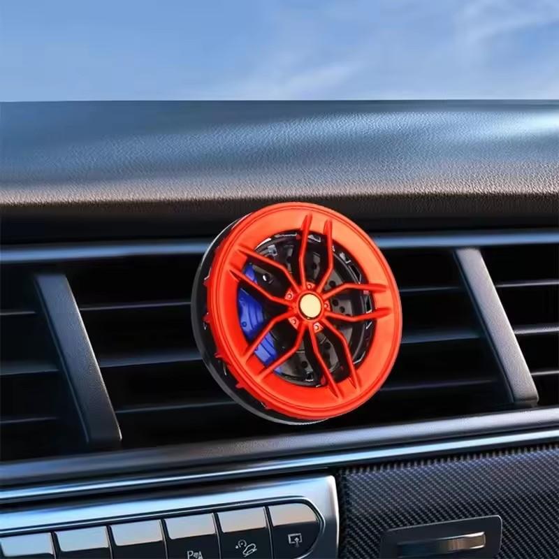 Rotatable Car Air Freshener Clip Auto Wheel Hub & Air Vent Fragrance Tire Fragrance Clips Decorative Car Accessories