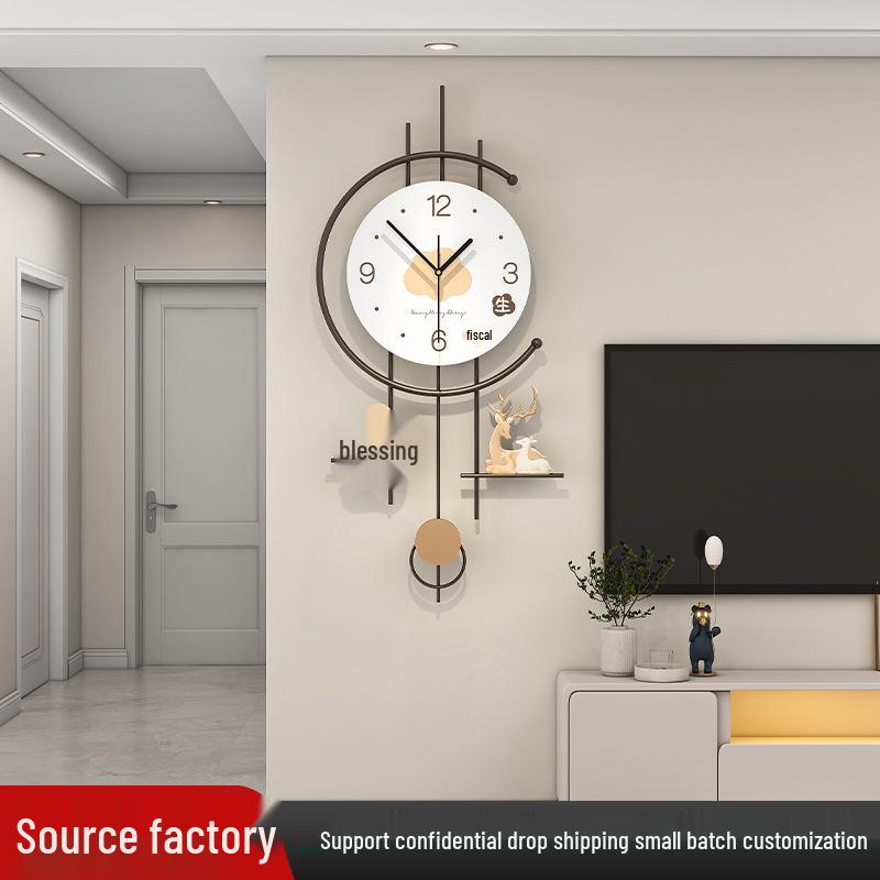 Креативные настенные часы премиум-класса для гостиной: Элегантный дизайн для домашнего декора