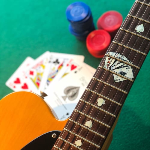Inlaystickers Jockomo Playing Cards (Playing Cards) / White Pearl Guitar Inlay Stickers