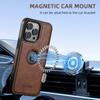 SUTENI Wireless Charging Luxury Faux Leather Magnet Phone Case for IPhone 17 Pro Max 16 Plus 15 14 13 12