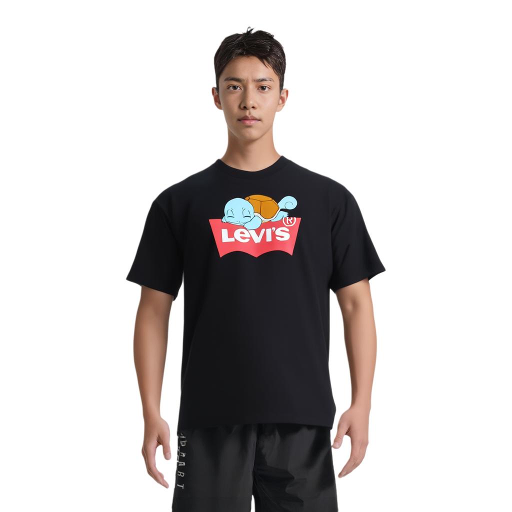 Футболка с коротким рукавом Levis X Pokemon Collaboration Pokemon, футболка унисекс, черная 59194-0005