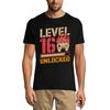 Men's Gaming T-Shirt Level 16 Unlocked - 16th Birthday Gift - Gamer Tee Shirt