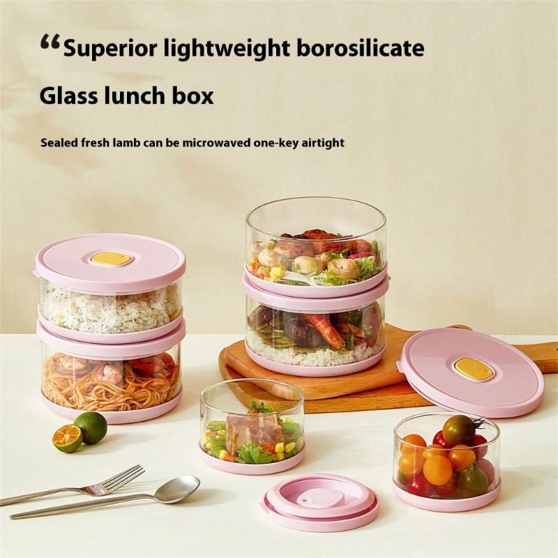 Heat Resistant Glass Meal Preparation Container With Lid Ideal For Students Professionals Stackable Lunch Box