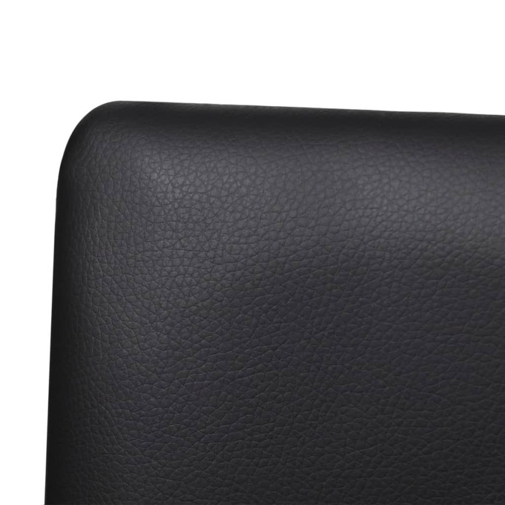4 Piece Black Faux Leather Swivel Chairs