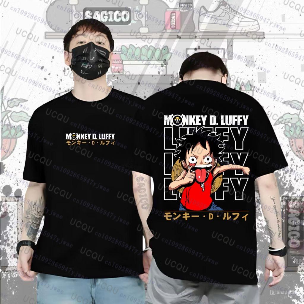 ONE PIECE Анимационные Производные Печатная Футболка с Коротким Рукавом Мужская и Женская 2025 Лето Новая Мода Повседневная Хлопок Популярная