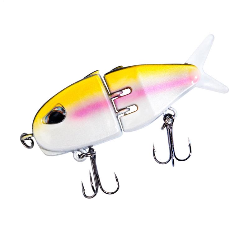 Realistic Fishing Lures 2 Joint Fishing Swimbait Colorful Mini Double Hook Swim Bait For Trout Freshwater Saltwater Fishing Gear