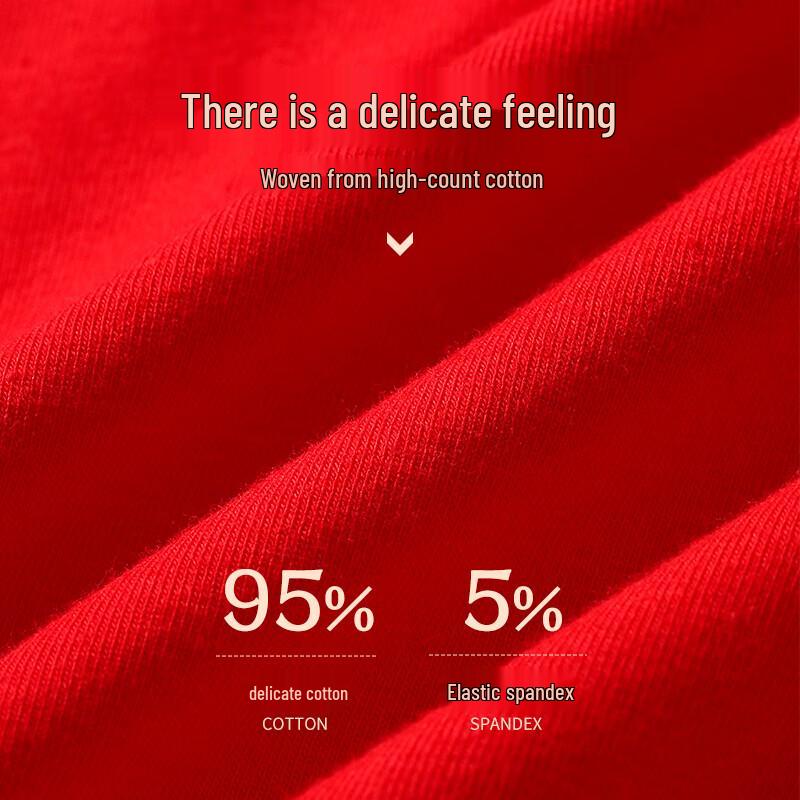 LANGSHA Мужские красные хлопковые боксеры-брифы на удачу на экзамен