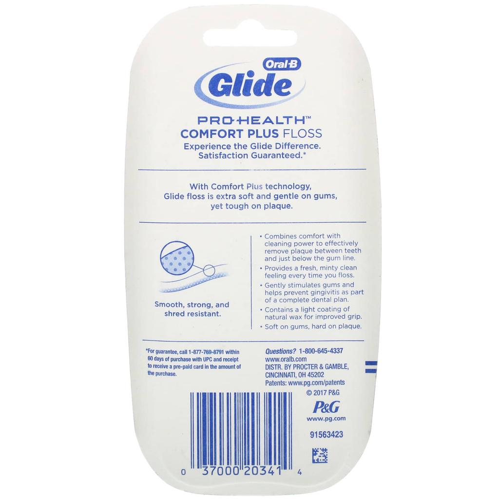Oral-B Glide, Pro-Health, зубная нить Comfort Plus, мятная, 2 упаковки, 40 м (43,7 ярда) каждый