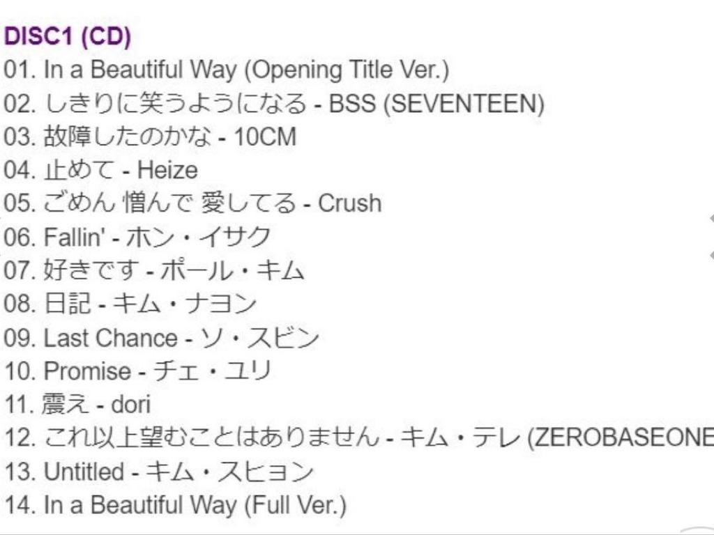 [USED] Queen of Tears OST Korean Edition Official CD1 Only