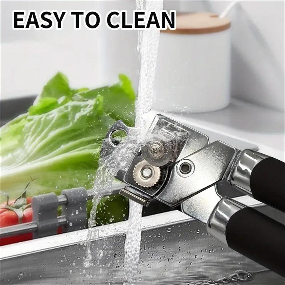 Ручной консервный нож, Ручной консервный нож из нержавеющей стали, Удобная ручка, Ручные консервные ножи с большой ручкой, экономящей усилия