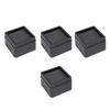 4 шт. прочные штабелируемые подставки для кроватей черные квадратные 2-дюймовые ножки мебели защитные напольные ножки