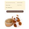 Hedgehog Panda Sleeping Basket Baby Toys Imitation Animal Animals Basket Plush Toys  Pet Doll