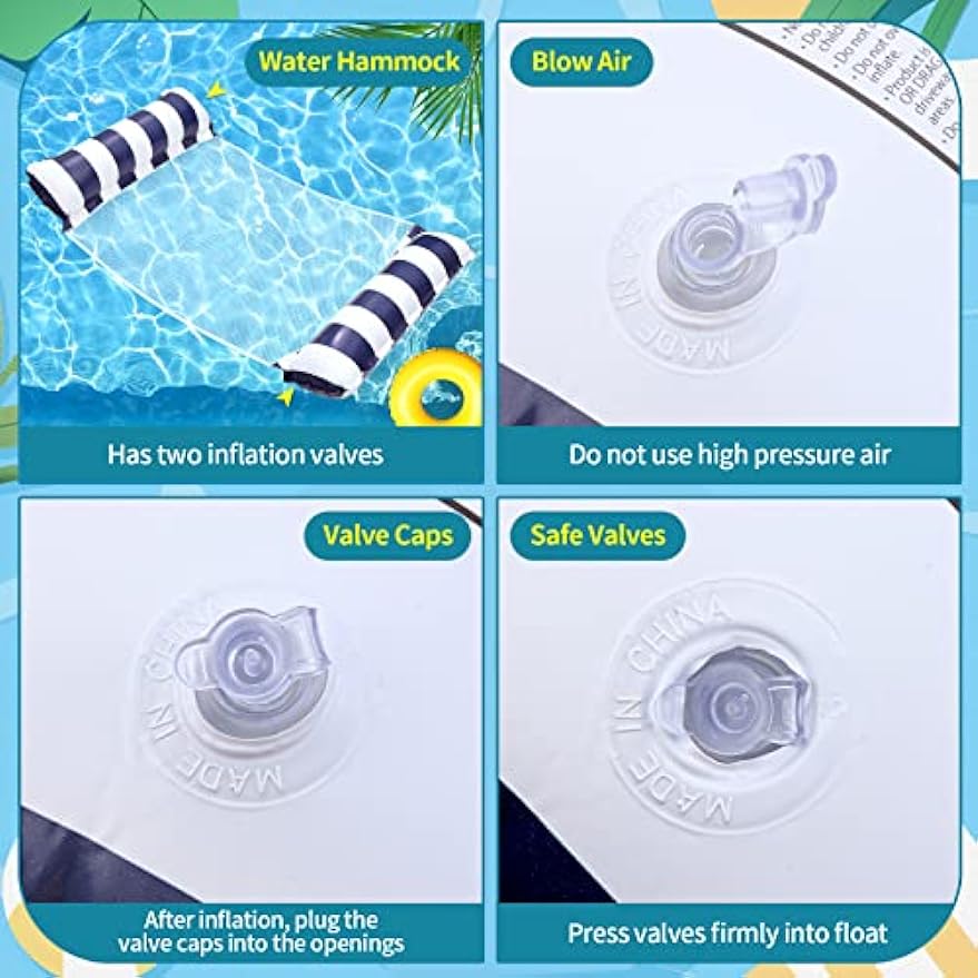 Аксессуары для бассейна с надувным матрасом Fun, водный гамак, надувной водный гамак 4 в 1 для взрослых и детей, водный гамак с надувным матрасом для бассейна, плавательного бассейна, пляжа