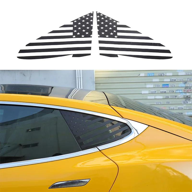 For Tesla Model S 2014-2025+ PVC Car Rear Triangular Window Glass Decorative Sticker Exterior Accessories