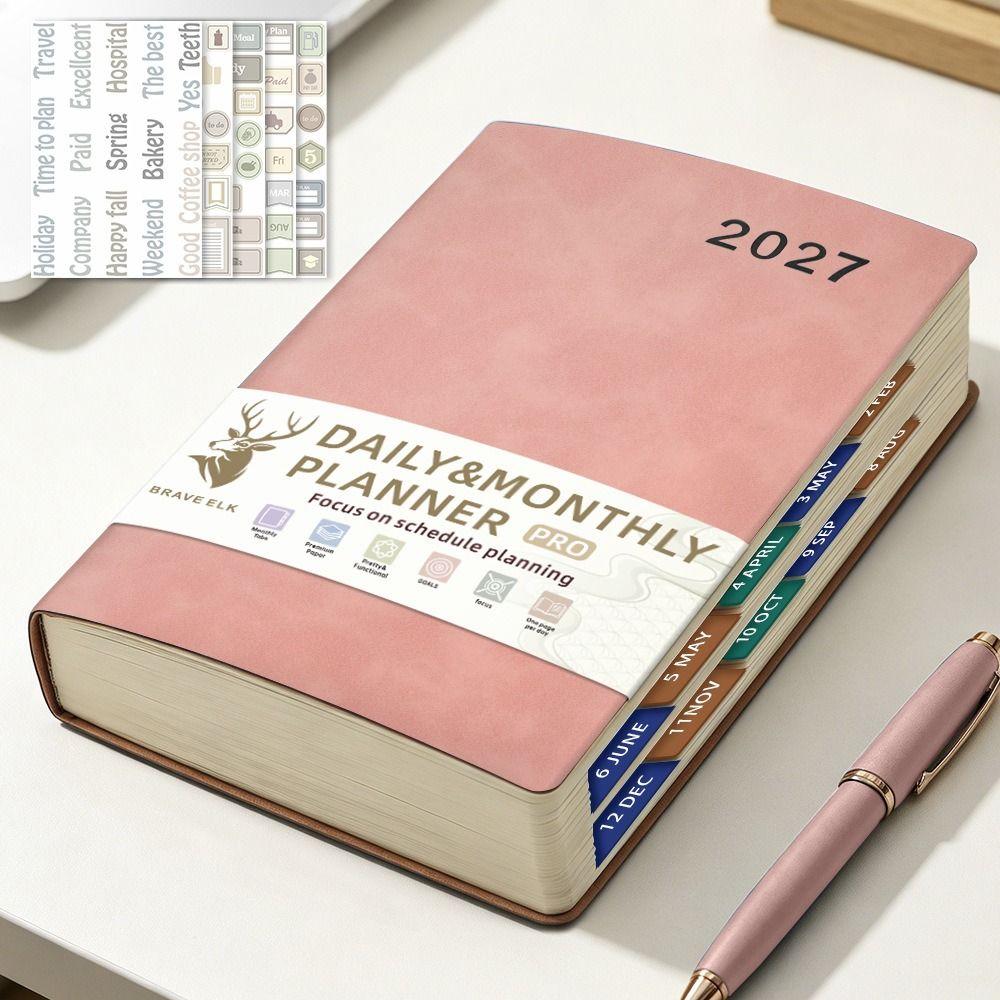 12 Months 2027 Schedule Planner Notepad English To-do List Notebook Diary Writing Pads Stationery
