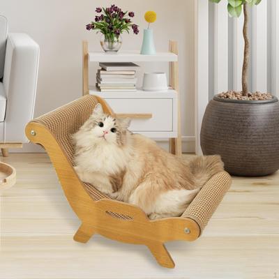 Кошачье сизалевое кресло-шезлонг, Когтеточка для кошек, Игрушка для отдыха и когтей, Защита мебели, Пляжное кресло для питомца