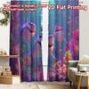 2pcs, 2D FLAT PRINTING Curtains (Without Rod) Ocean Harmony(3) Holiday Halloween Christmas Printed Curtains Versatile Fabric