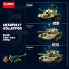 Нетоксичный Набор Строительных Блоков Армейский Средний Танк Т-54С 604 Детали WW2 Танковое Оружие С Фигуркой Образовательные Игрушки DIY Для Детей