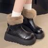 Fashion Platform Women's Flats Plush Ankle Boots 2025 Winter Fashion Shoes Designer Classical New Short Snow Boots Cozy Casual Sneakers