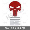 1 Pc Big Size 3D Metal Skull Totem Grill Emblem Punisher Skull Badge Front Hood Stickers Universal Car Body Decoration Stickers