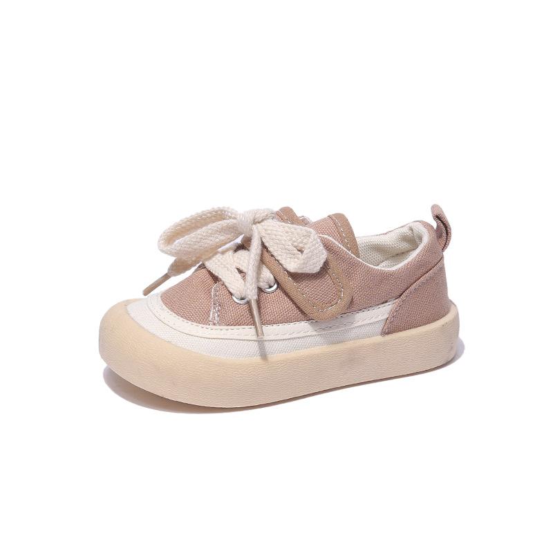 Children's Canvas Shoes Kids Casual Sneakers for Boys Girls Toddlers Little Girl Sneakers Candy Color Soft Anti-slip Big Toe New