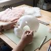 Маска-основа для косплея животных DIY для фурсьюта 3D Белая пластиковая маска-голова Заготовка для пушистого костюма Териан Хэллоуин Костюмированные вечеринки Принадлежности
