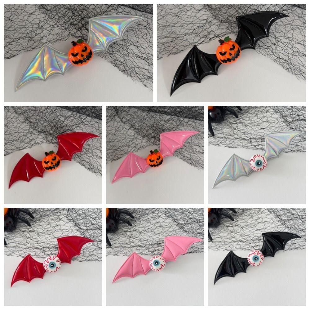 4PCS Cosplay Bat Wings Hair Clip Y2k Bat Duckbill Side Clip Punk Halloween Hairpin Festival Gifts