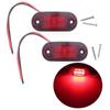 2Pcs 6LED Side Marker Lights Car External Lights 12V / 24V Warning Tail Light Auto Trailer Truck Lorry Lamps For Car Accessories