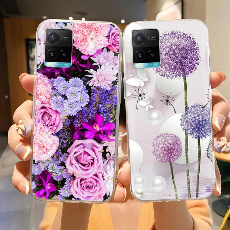 Для Vivo Y21 2021 Y33S Чехол Милый Мультяшный Расписной Мягкий Прозрачный Силиконовый Защитный Чехол для Телефона Для Vivo y33s y21 Y21s Задняя Крышка Coque