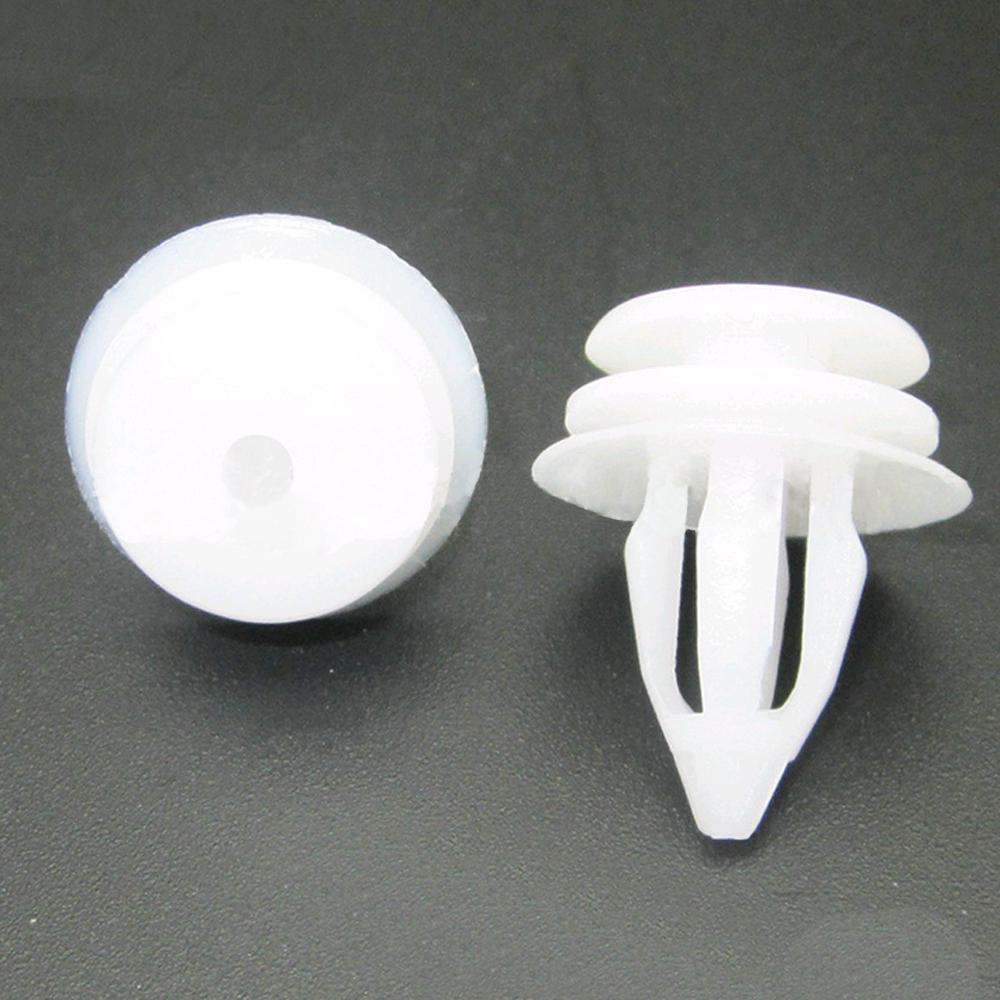 10 шт. автомобильных аксессуаров для салона автомобиля, отделка дверей, белые клипсы из POM для BMW 3 5 7 серии F30 F31 E46 E90 E91 E39 X5 X6