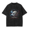 Artemis II Around The Moon and Back Astronaut Explorer Washed T Shirt Streetwear Hip Hop Retro T-Shirts Tees Oversize Printed