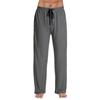 Men Autumn Winter Soild Color And Plaid Pants Full Length Long Trousers Sports Pants Pajama Pants