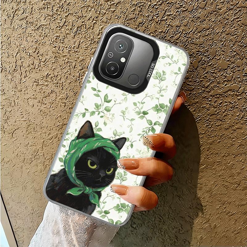 Милый Цветочный Платок Кот Ударопрочный Чехол для Телефона для Xiaomi Poco X7 X6 X5 X3 Pro F7 Ultra M8 Redmi 15C 15 14C 13C 12C 10C 13 1