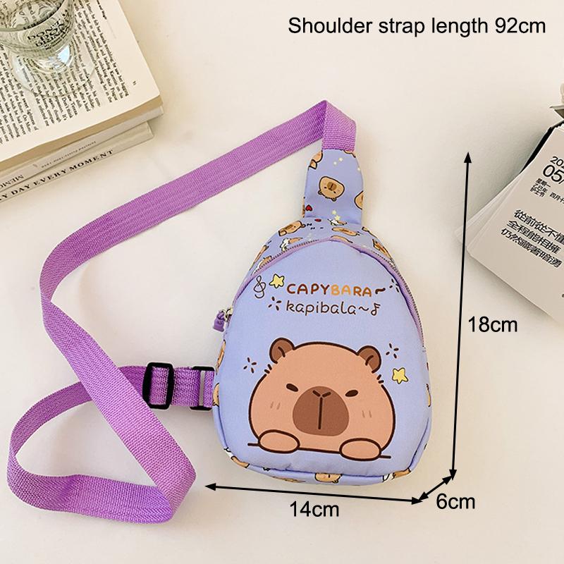 Сумка-мессенджер с изображением капибары, симпатичная кукольная сумка, многофункциональная сумка для хранения, кавайная сумка-мешок с изображением капибары, модная сумка через плечо, подарки
