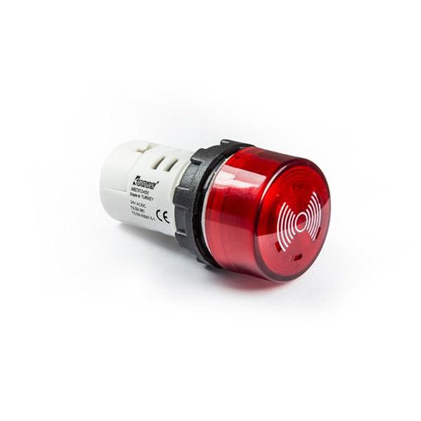 Buzzer, monoblock, 24V AC/DC, 90db, illuminated, red T0-MBZS024S