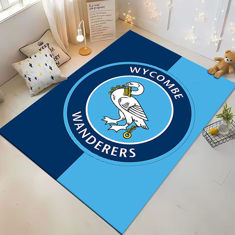 Wycombe Wanderers Logo Carpet suitable as a non-slip mat for the living room or bedroom sofa