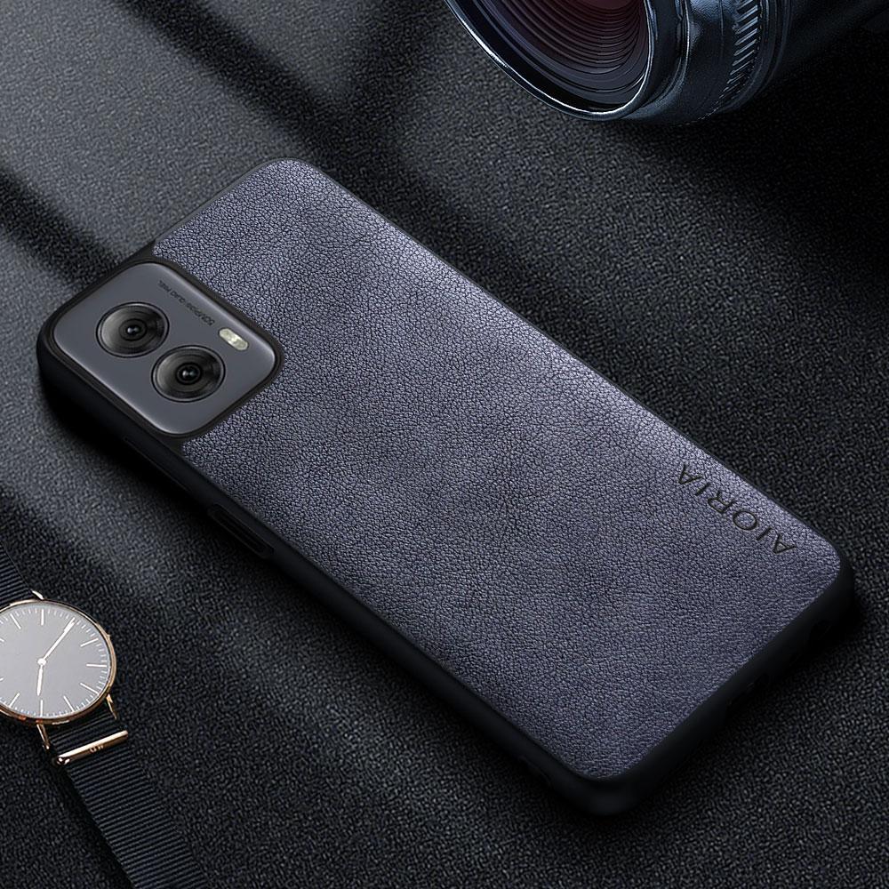 Чехол для Motorola Moto G Play Power Stylus 2024 5g 4g X50 Ультра роскошный кожаный чехол для телефона Funda Retro Business Solid color capa