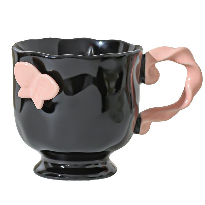 Personalized Design Three-dimensional Butterfly Cup Retro Medieval Girls Coffee Cup Mug Wedding Company Gift Souvenir