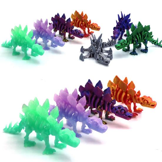 3D-печатная статуэтка динозавра, украшение стегозавра с гибкими суставами, фигурка динозавра, реквизит для фотографий, украшение рабочего стола