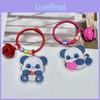 Adorable Panda Bamboo Keychain Acrylic Diy National Treasure Key Ring Perfect For Gifts