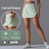 High-Waisted Women's Slimming Two-Piece Skort with Back Pocket for Sports and Yoga