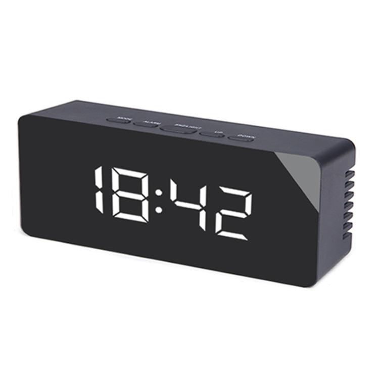 Mirror Digits Desk Clock Electronic Digital LED Light Big Display Creative Alarm Clock Promotional Women Lady Gift Make up Clock