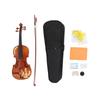 Flower Carved Wood Violin Set with Bow Strings Rosin Wipe Bridge Case 4 4 AV‑608